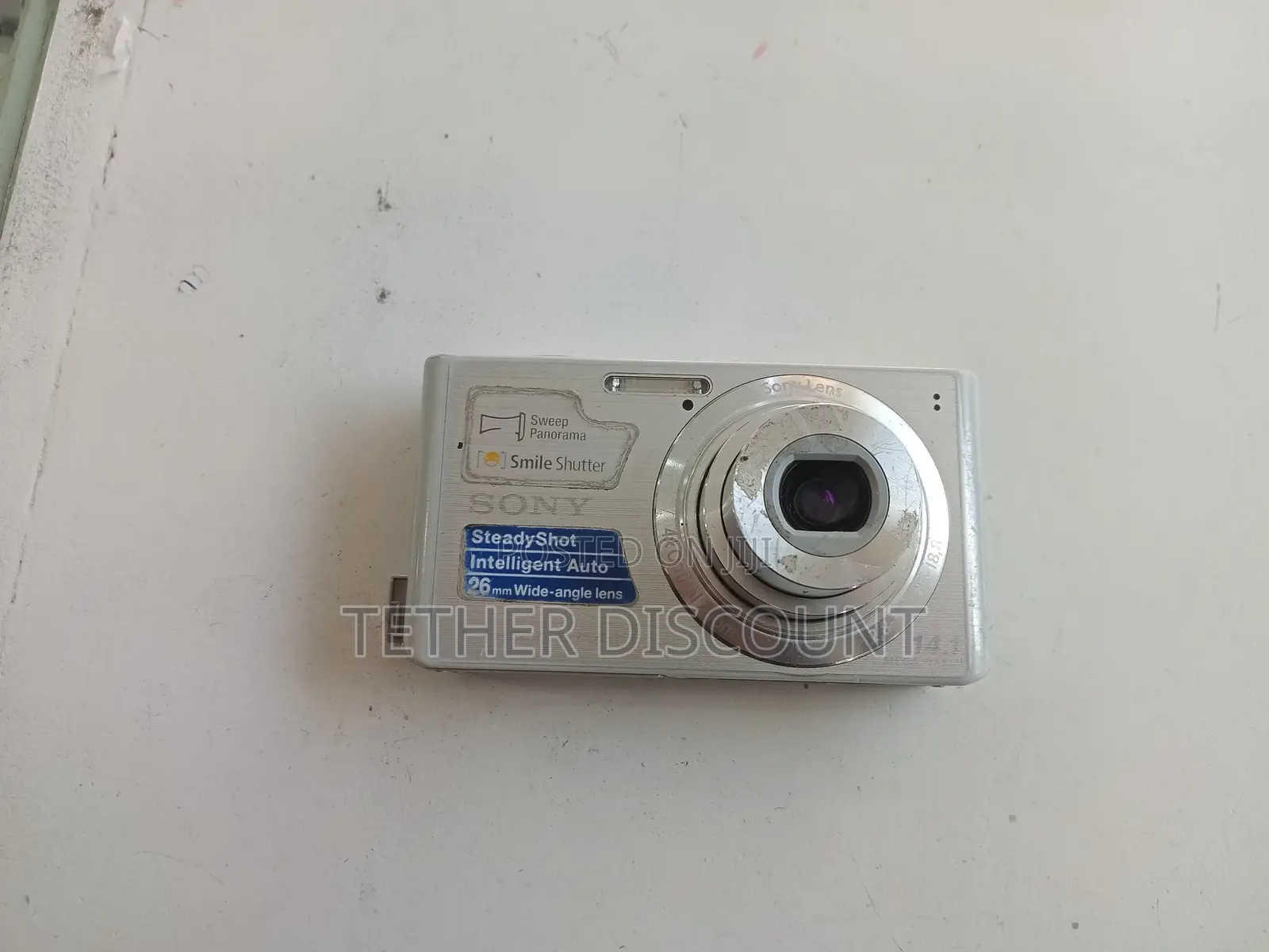 Used Silver Sony Digital Camera Without Memory Card