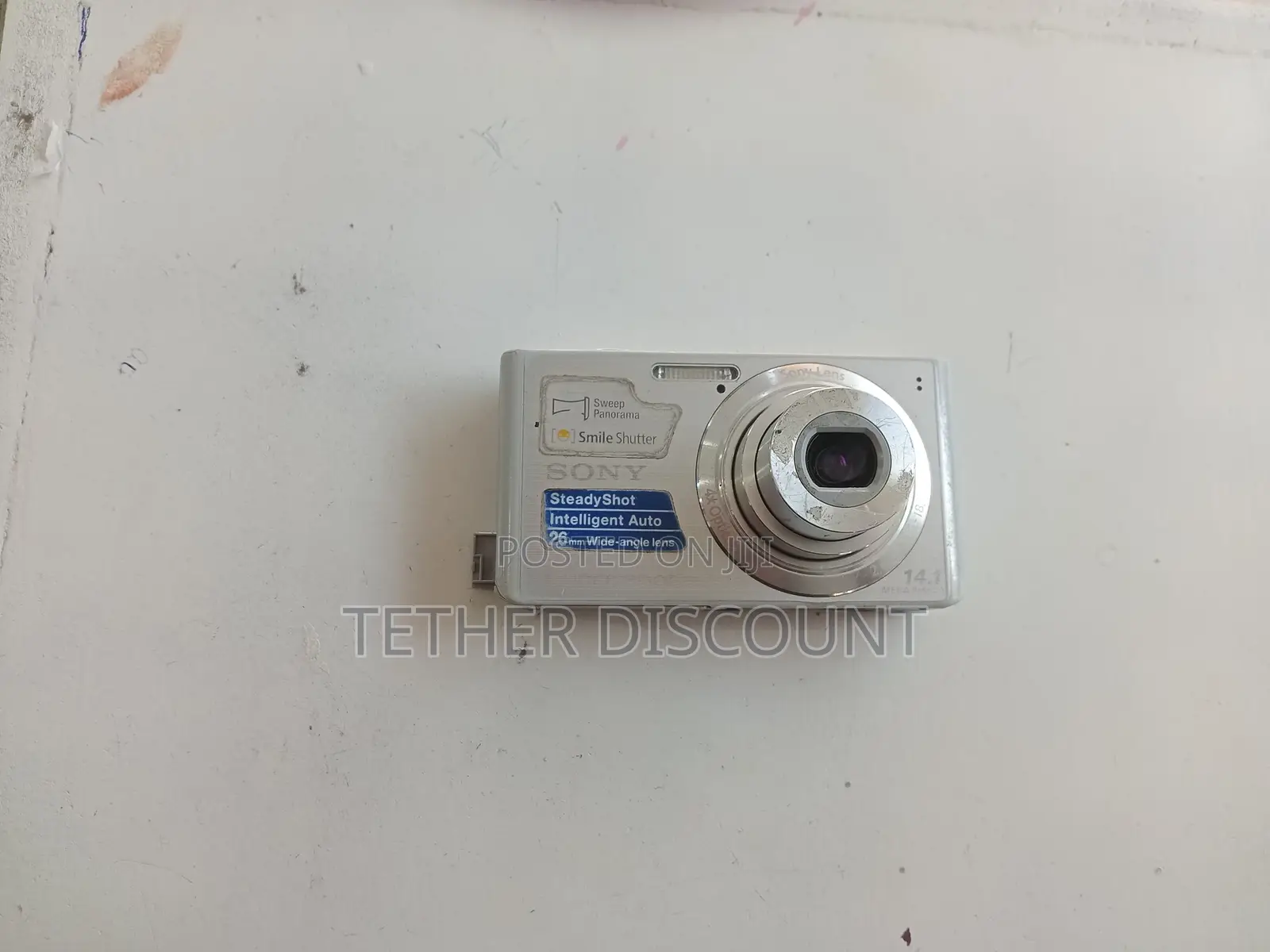 Used Silver Sony Digital Camera Without Memory Card