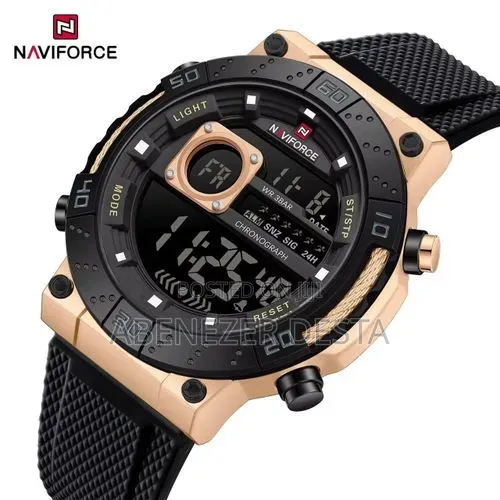 Naviforce Nf9241t Digital Rubber Wristwatch.