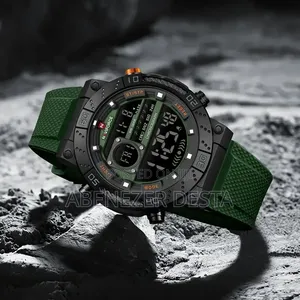 Naviforce Nf9241t Digital Sports Watch a Green Silicone Strap