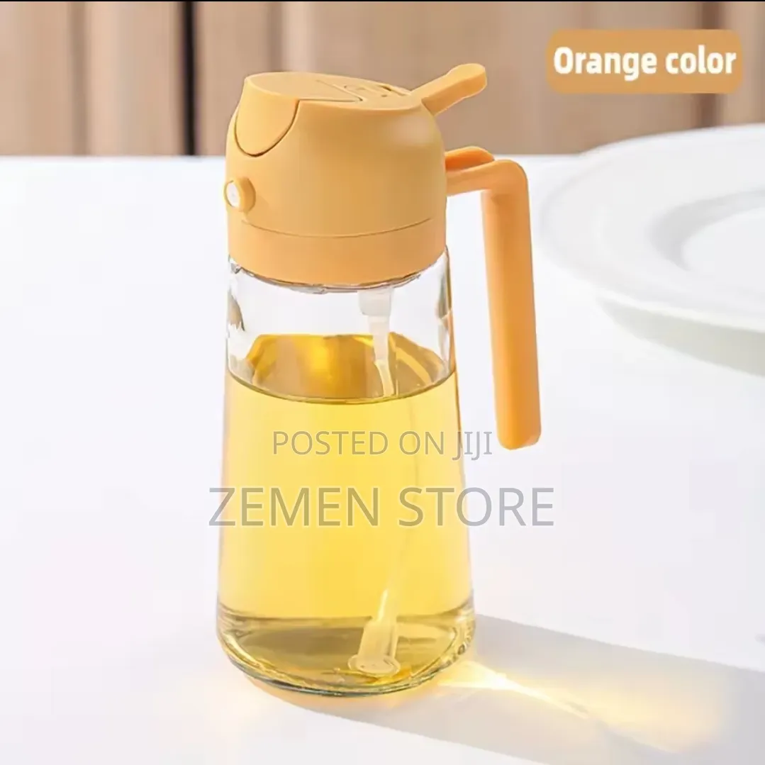 2-in-1 Glass Oil Spray Dispenser Bottle - 600ml የዘይት መርጫ