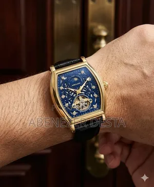 Aokulasic Tourbillon Iced-Out Skeleton Automatic Mechanical Watch.