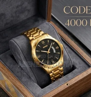 Skmei 9069gdbk Men's Quartz Watch Featuring Gold-Toned Stainless Steel