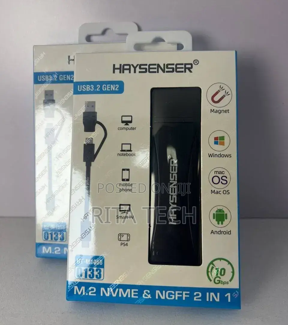 Haysenser Hy-M1058 M.2 Nvme NGFF 2-in-1 Enclosure
