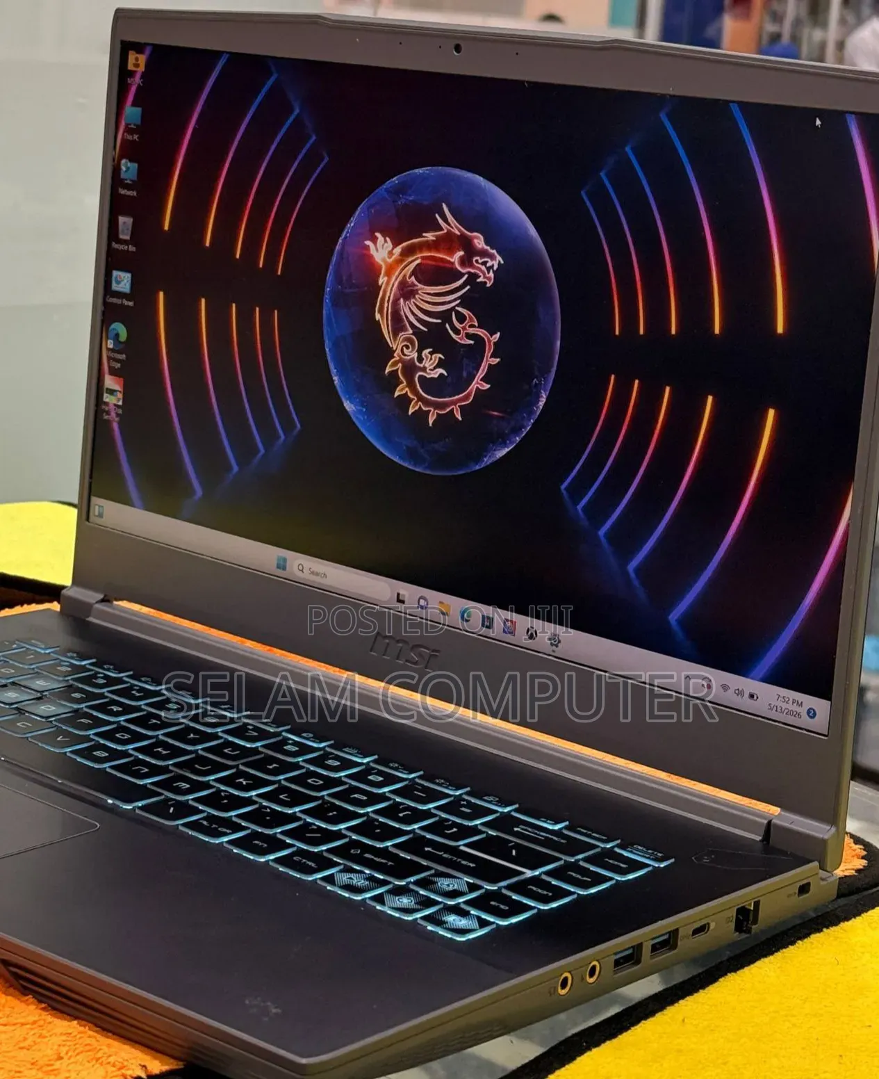 New Laptop MSI GF63 16GB Intel Core i7 SSD 512GB