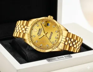 Gold-Tone Stainless Steel Tevise Perpetual Datejust Watch.