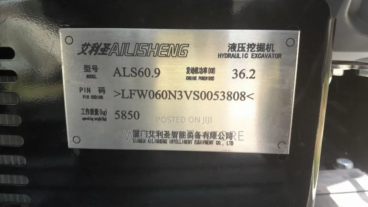 Ailisheng Als60.9 Hydraulic Excavator – 5.8 Ton.For Rent and Sell