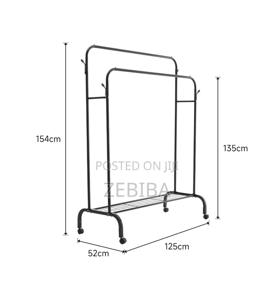 Welhome Heavy Duty Double Rail Garment Rack