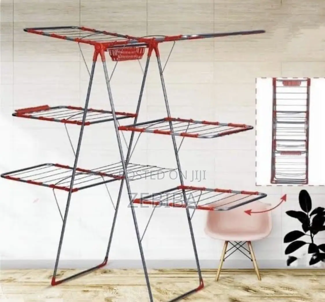 6 Six Liar Foldable Clothes Drying Rack