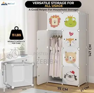 Modular Plastic Wardrobe For Children's Clothes,