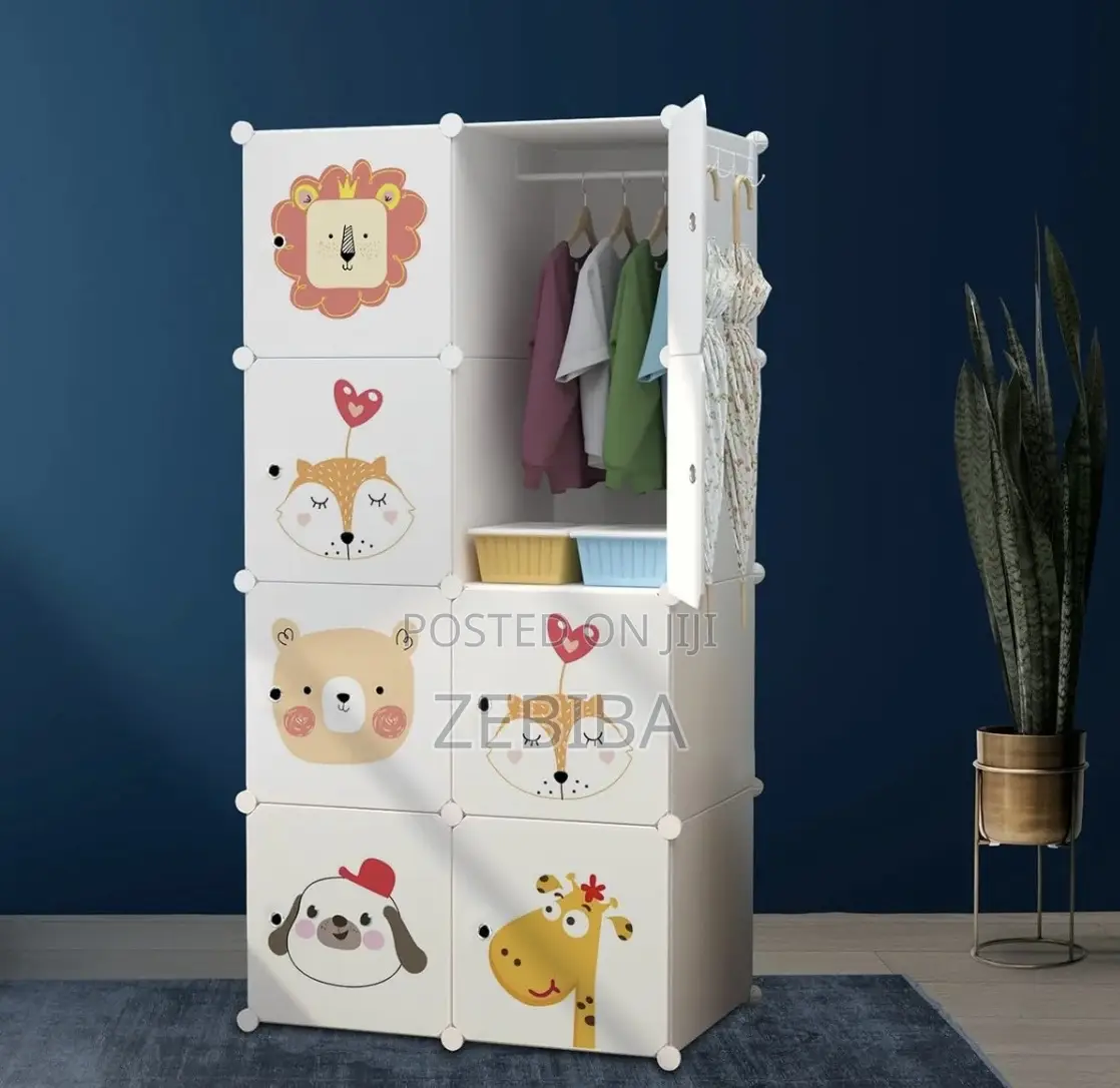 Modular Plastic Wardrobe For Children's Clothes,