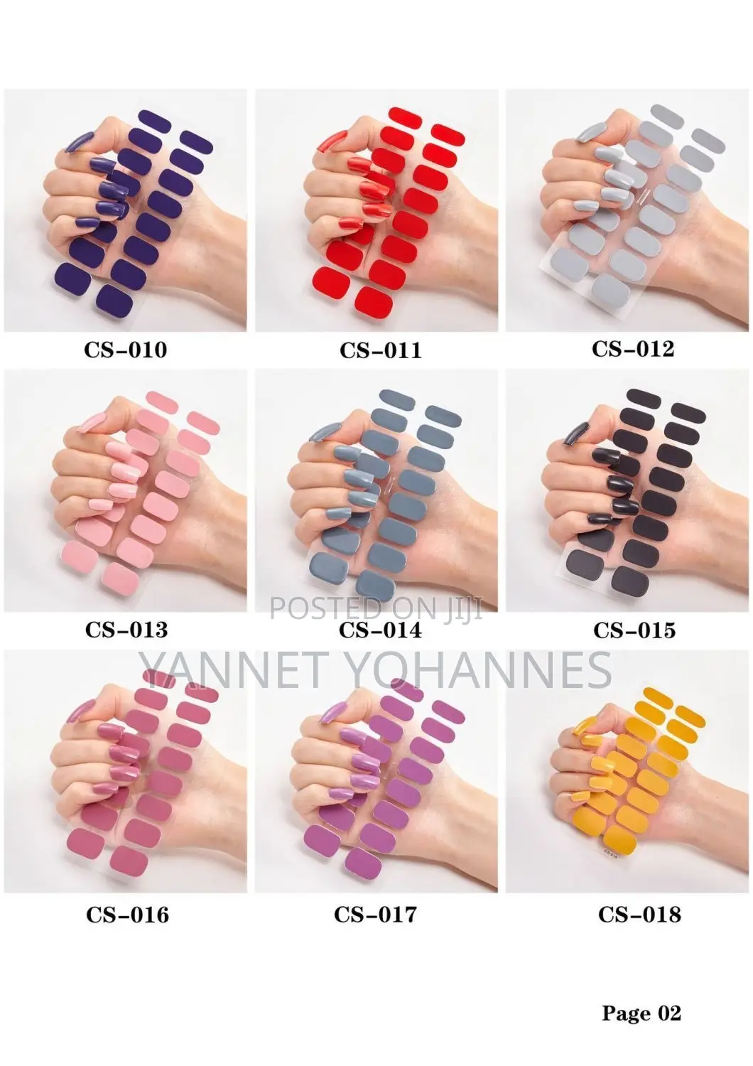Press-on Nails Sticker Set – Full Cover Nail Wraps