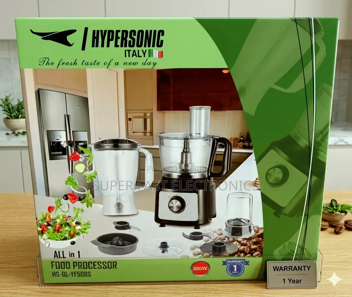 Hypersonic Italy All Food Processor (Model: Hs-Bl-Yf508s)