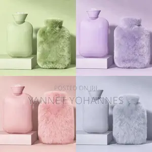 Hot Water Bottle With Soft Fur Cover – Reusable Warmer