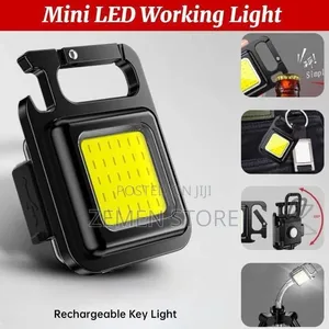 Rechargeable Mini Cob Led Keychain Light - 3-in-1 ተንቀሳቃሽ መብራት