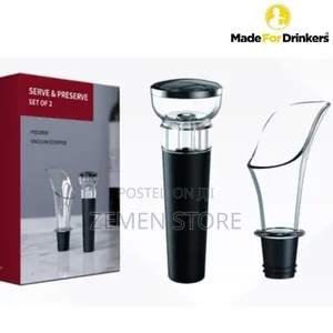Serve Preserve Wine Set -አየር በመምጠጥ ሳይበላሹ ለማቆየት