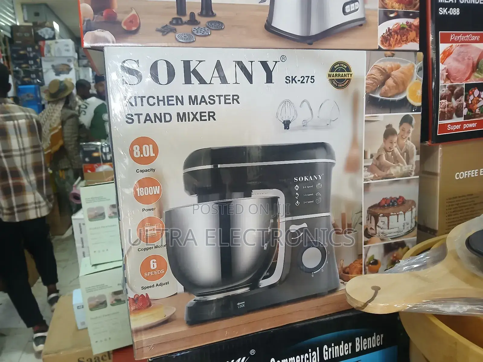 Stand Mixer Sokany Sk-275 Kitchen Master With an 8-Liter Capacity