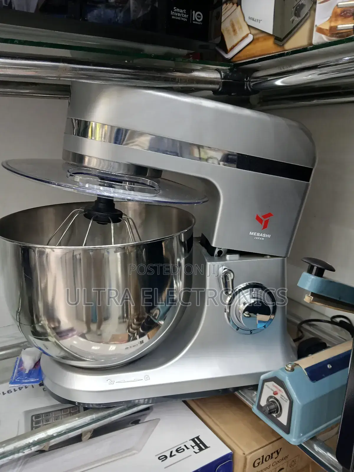 Mebashi Stand Mixer Is a 12-Liter Stainless Steel 1500 Watt Motor.