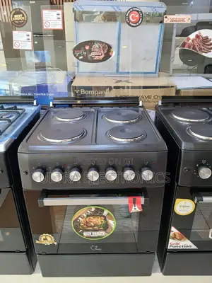 Apple 60x60cm Freestanding Electric Stove With Four Burners and Black