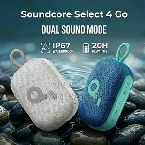 Soundcore Select 4 Go Bluetooth Speaker by Anker, White Blue