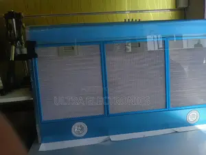 Saker Range Hood Blue Kitchen With Mesh Filters and Built-