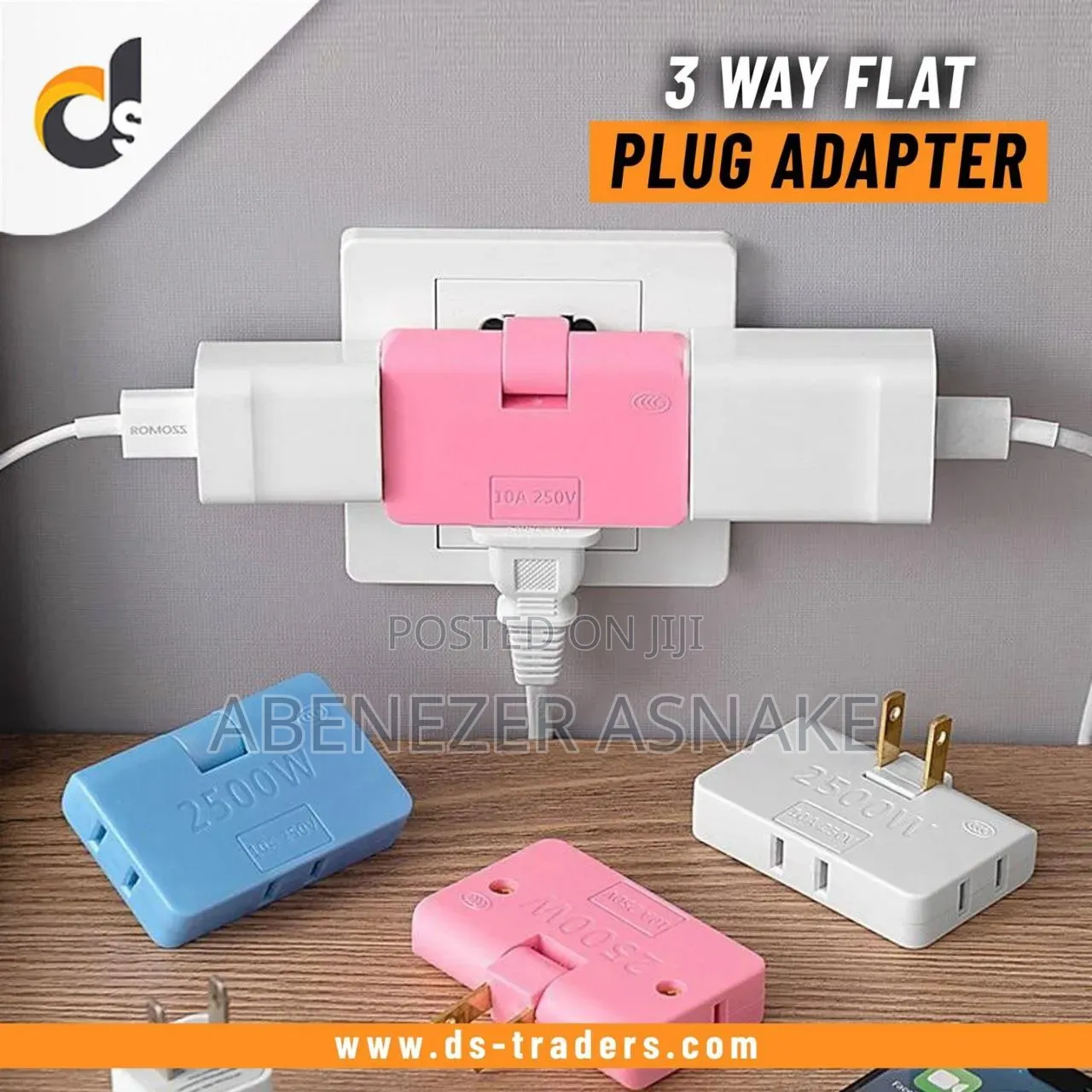 3 in 1 Rotatable Outlet Adapter