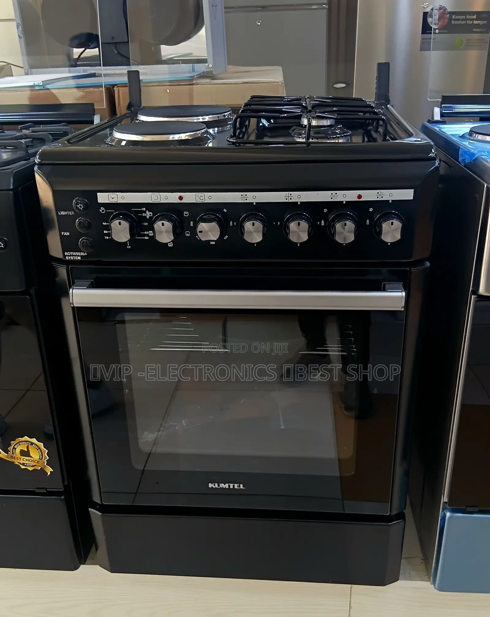 Kumtel Oven 60x60 Free-Standing Cooker 2 Gas 2 Electric Hotplates