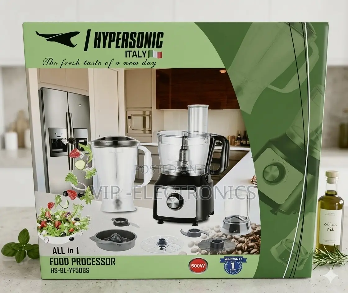 Hypersonic Italy Food Processor Blender Combo 500w Multi-Function Juic