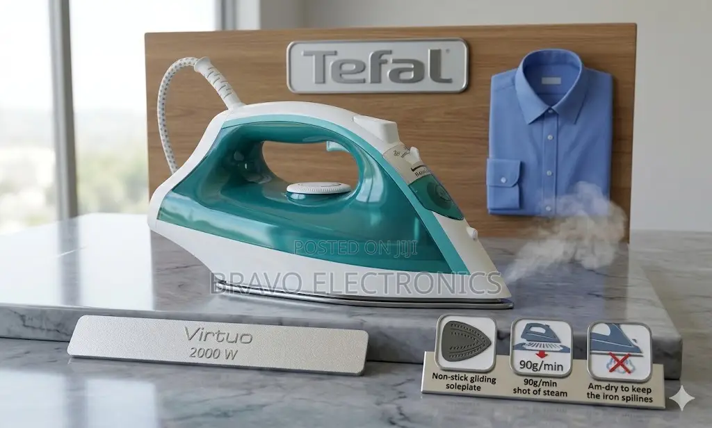 Tefal Iron Steamer Ceramic 2000w – Fast Heating | Best Price in Addis!