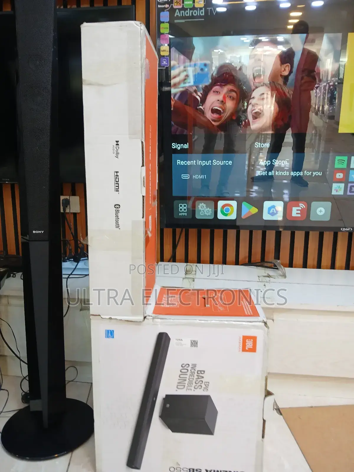 JBL Cinema Sb595 Soundbar and Wireless Subwoofer System.