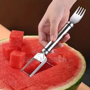 2‐In‐1 Watermelon Cutter Fork – Stainless Steel