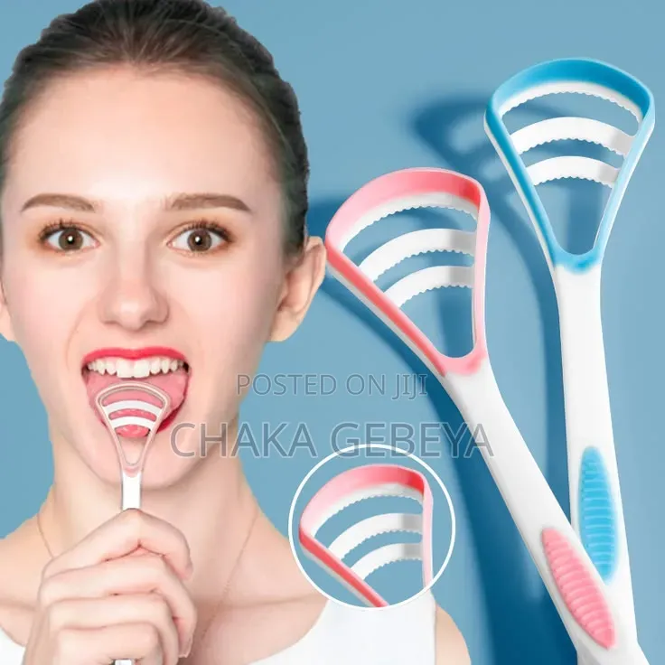 Stainless Steel Tongue Cleaner – Removes Bad Breath Bacteria,