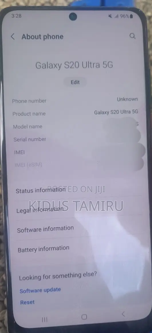 Samsung Galaxy S20 Ultra 128 GB Black