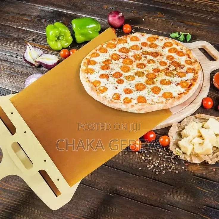 Wooden Pizza Peel With Canvas - Sliding, Heat-resistant, Oven Safe