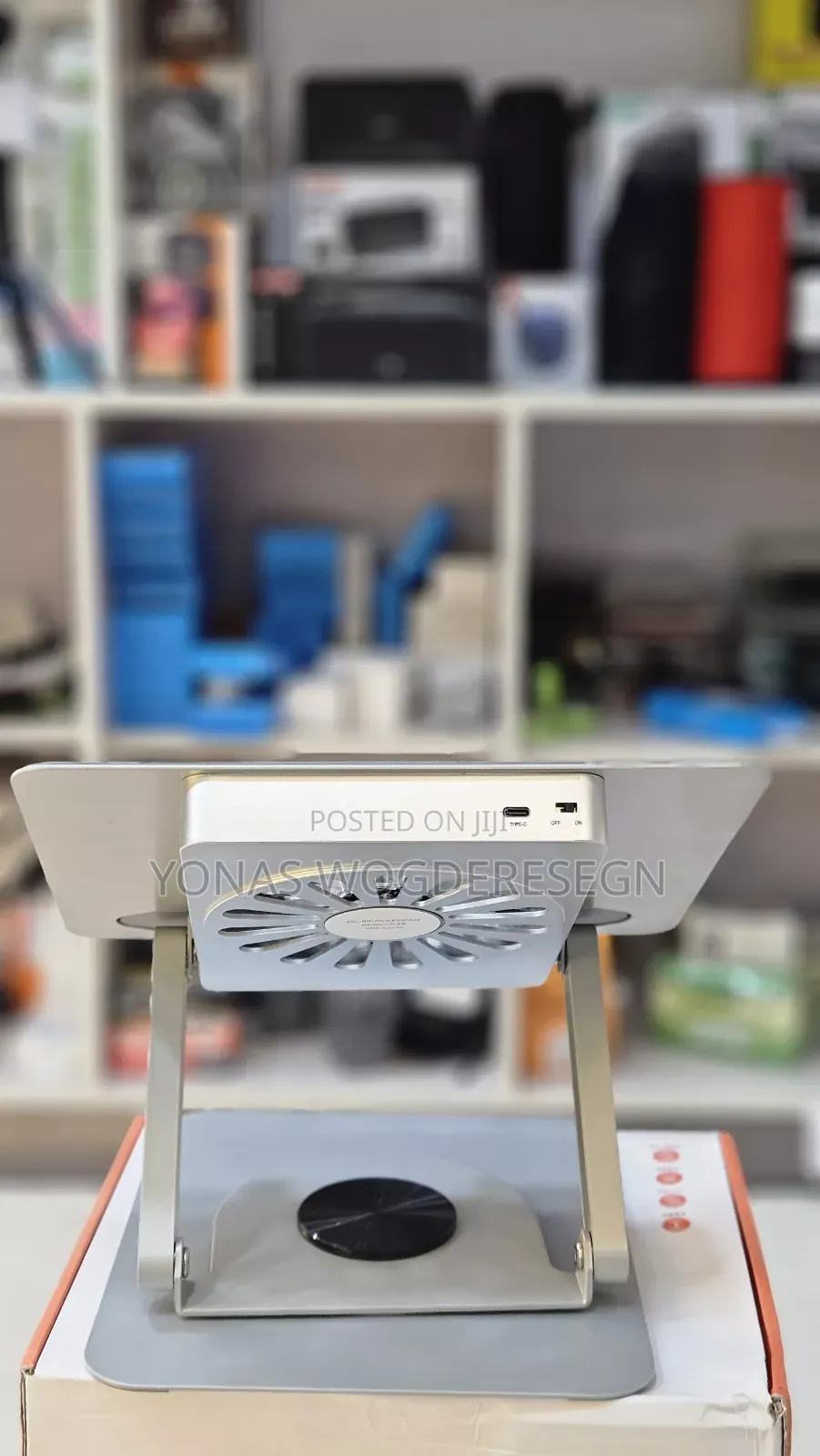 Adjustable Laptop Cooling Stand With Built-in Fan