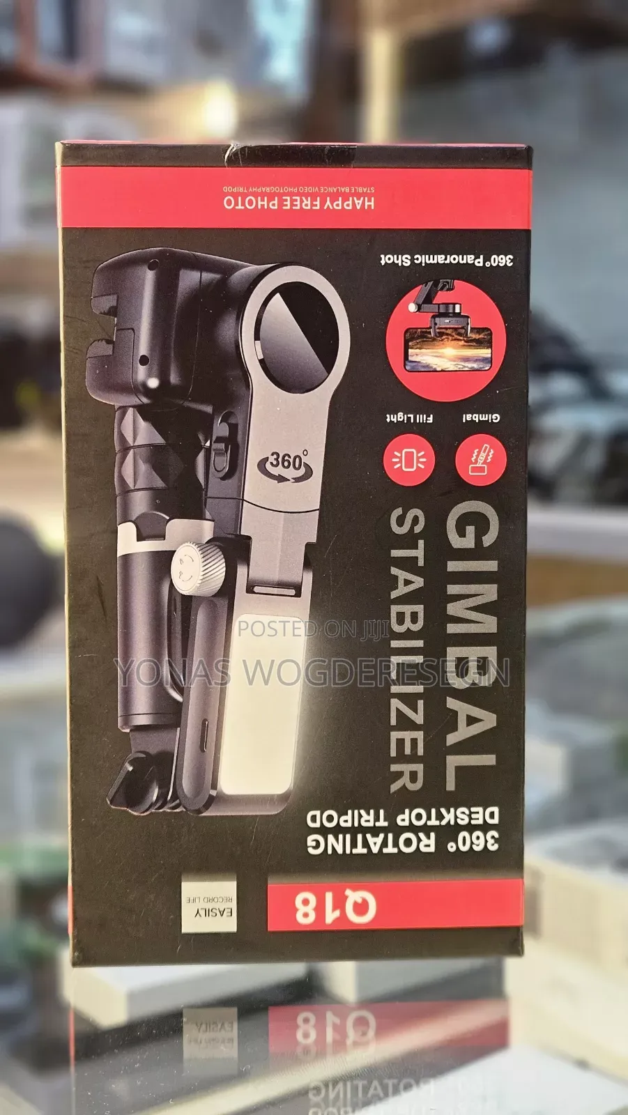 Q18 Gimbal Stabilizer With 360° Rotation Fill Light