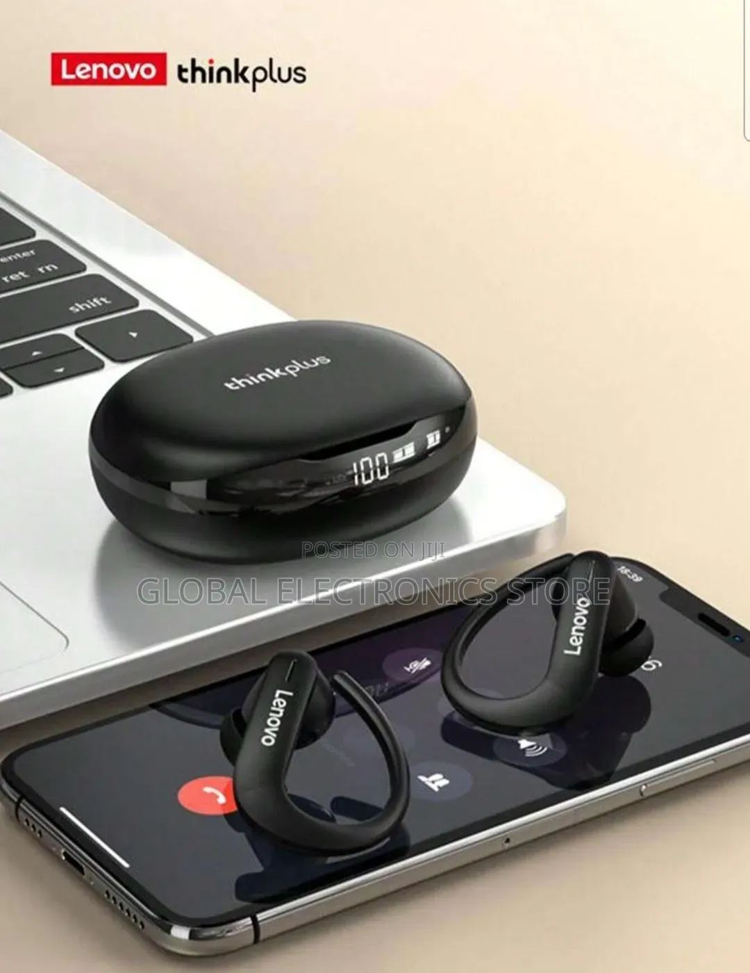 Lenovo Thinkplus TWS Earbud | Sport Earhook | Long Battery | Deep Bass