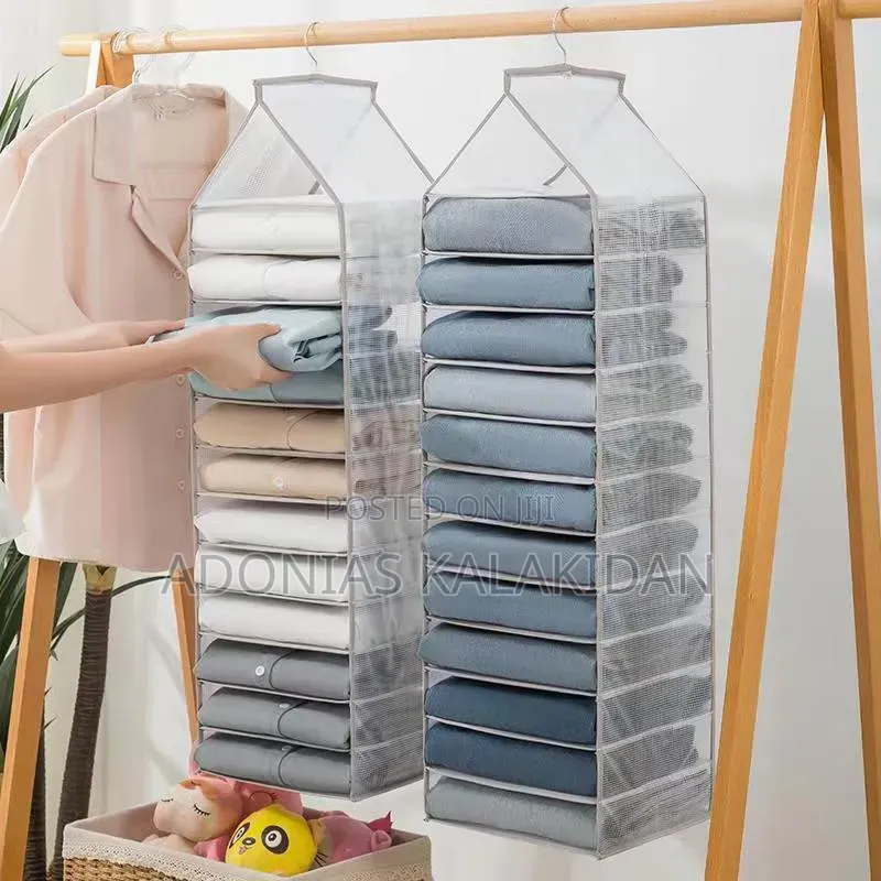 Wardrobe Space With Layer Hanging Storage Bag