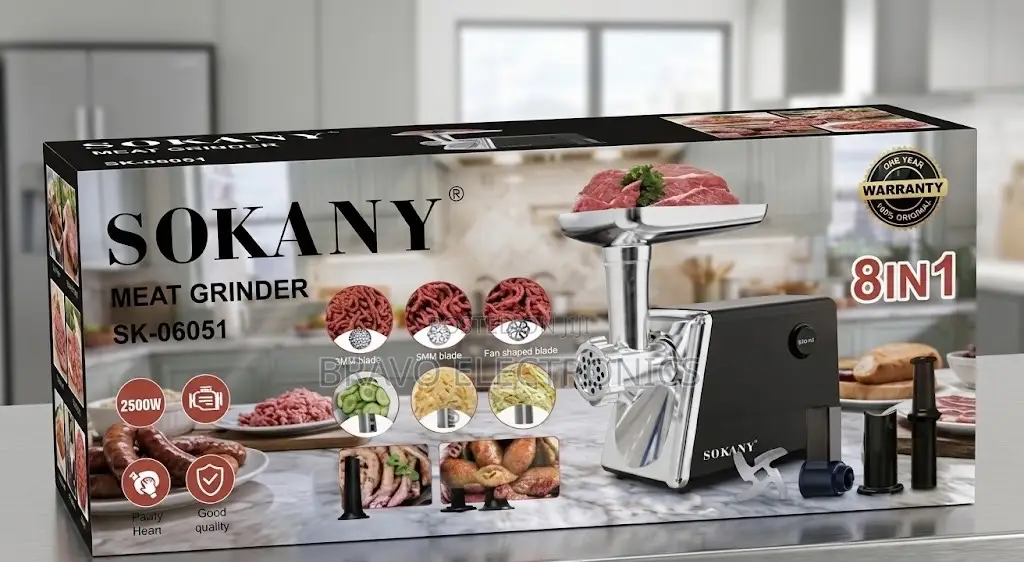 Sokany Electric Meat Grinder 8 in 1 – Multi Function Power | Best
