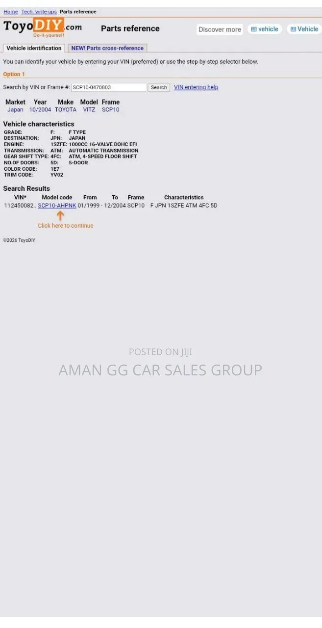 Toyota Vitz 2004 Silver