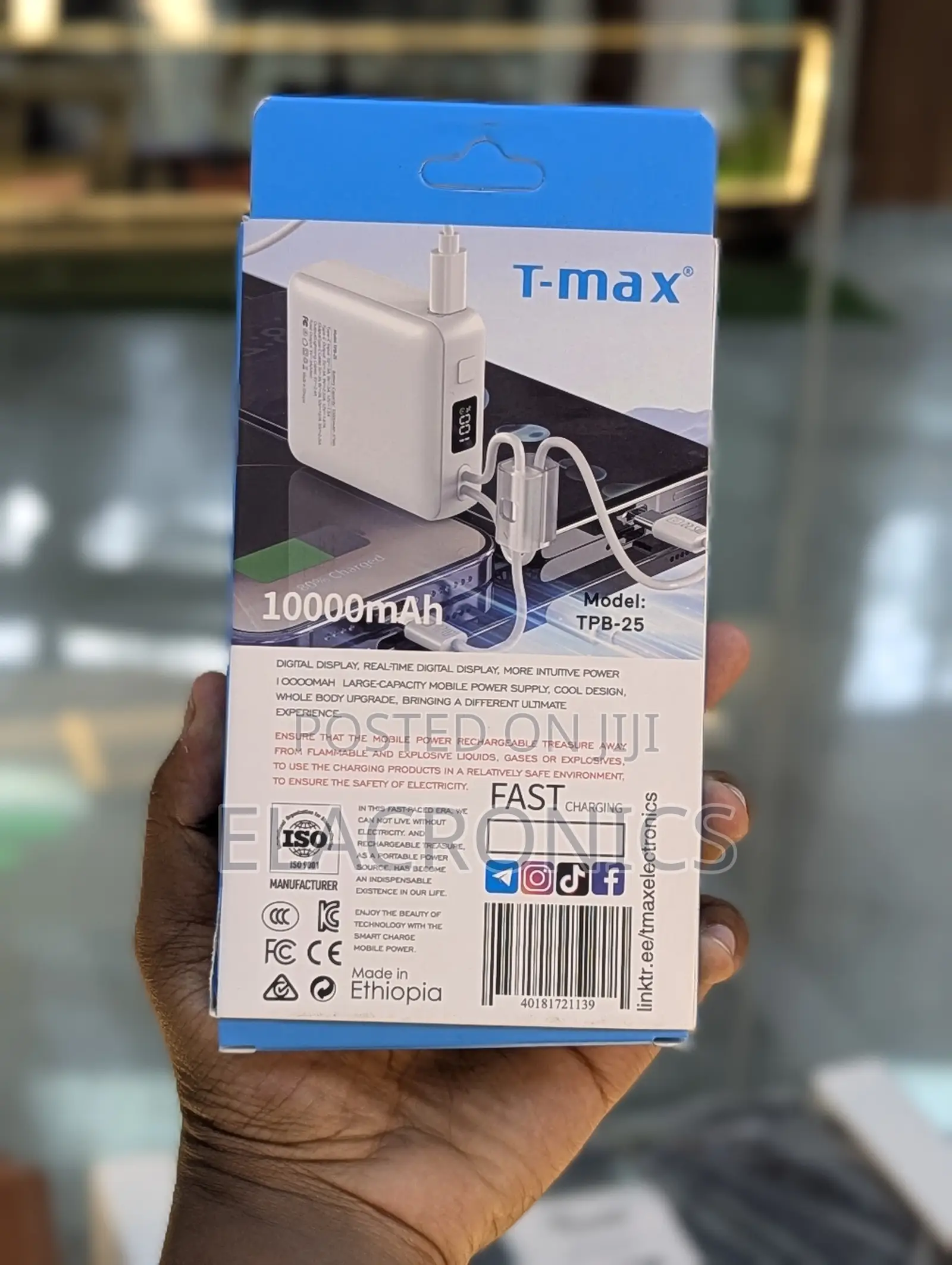 Mini 10,000 Mah T-Max TPB-25 Mini Power Bank