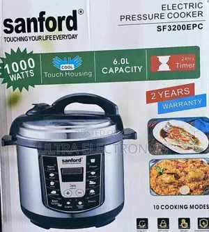 Sanford Sf3200epc Electric Pressure Cooker Featuring 6-Liter Capacity