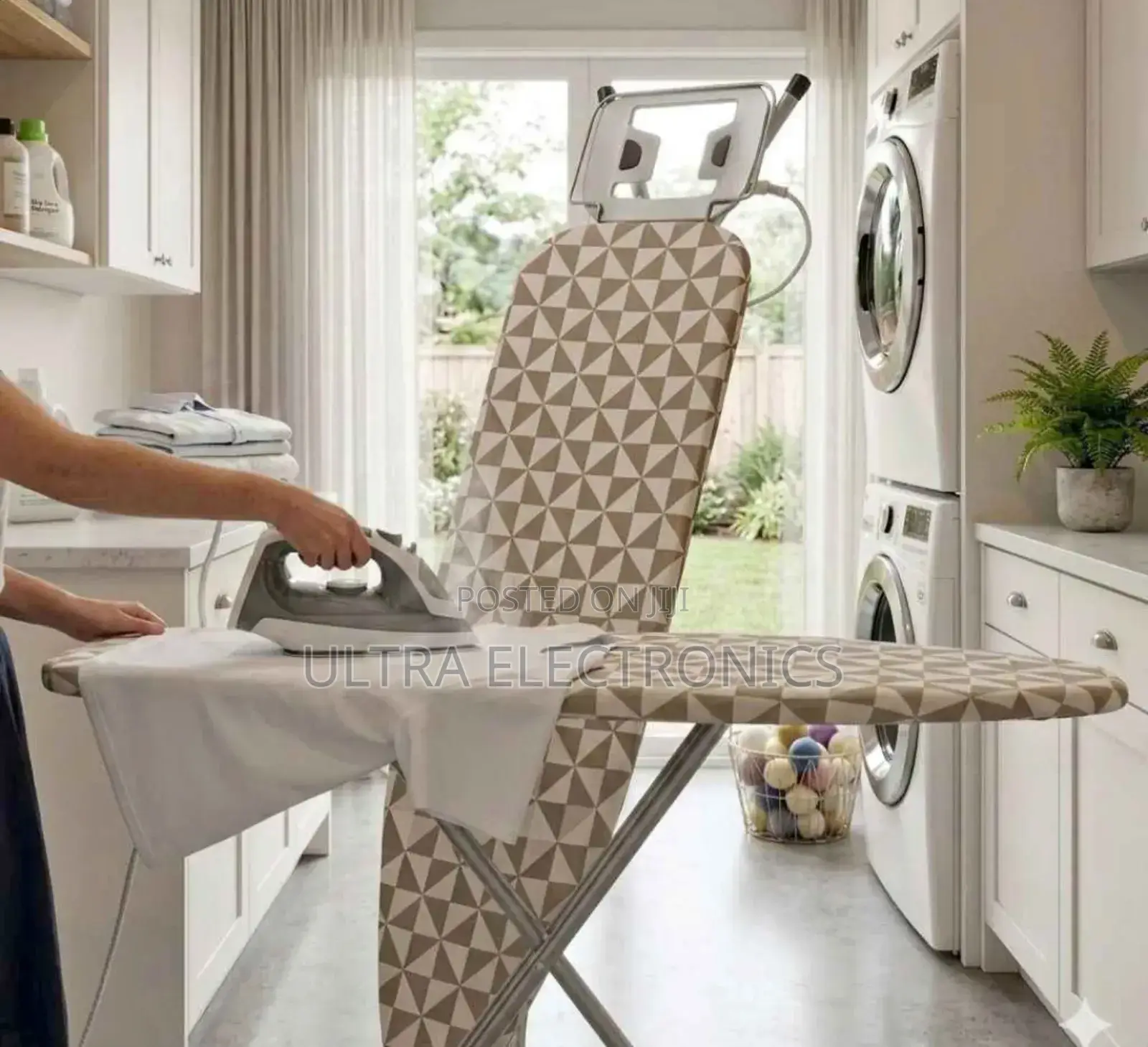 Ironing Boards Feature Adjustable Heights and Foldable Frames For