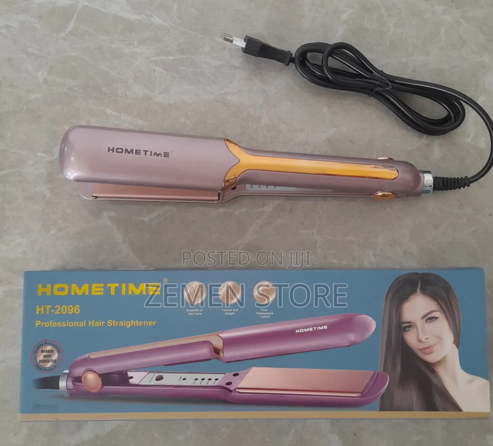 Hometime Professional Hair Straightener Ht-2096 - የፀጉር ፓይስትራ