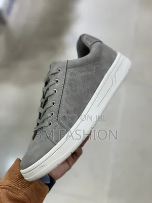 Calvin Klein Grey Suede Low-Top Sneakers