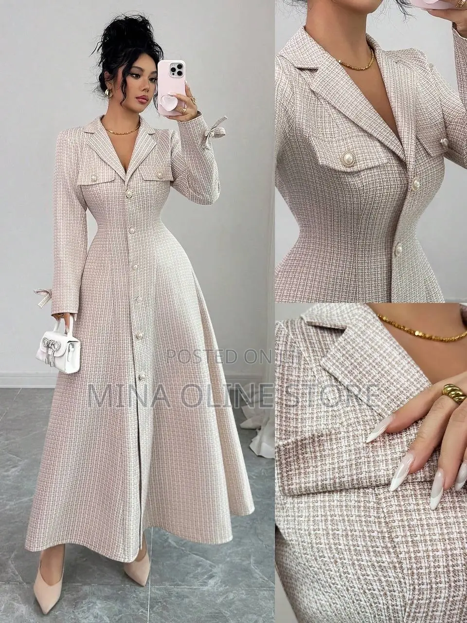 Blazer Collar Long Sleeve Bow