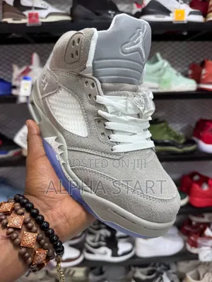 Jordan 5 White Yellow Blue High Master Quality for You Made in Vietnam