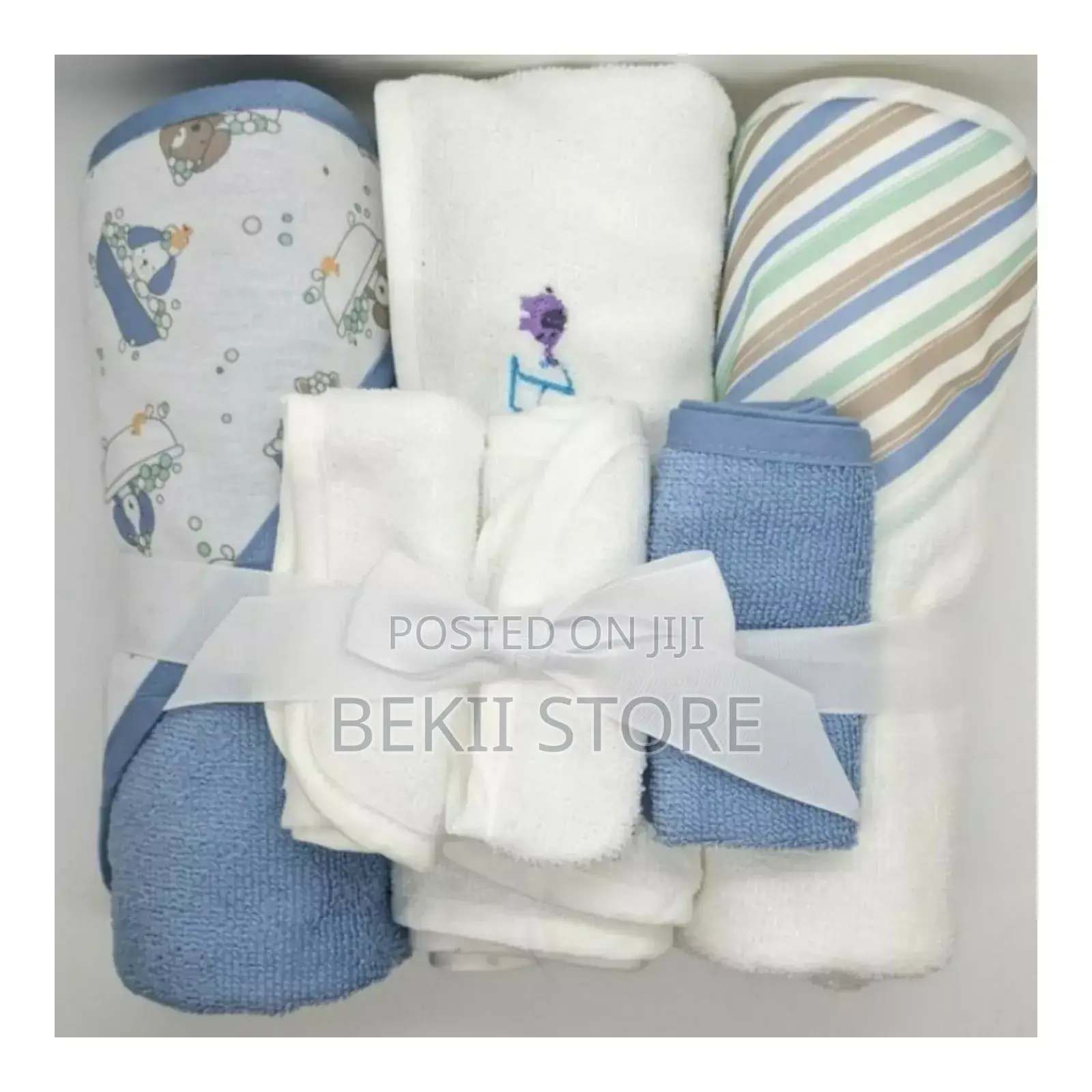 3 Piece Baby Hooded Towel Washcloth Set