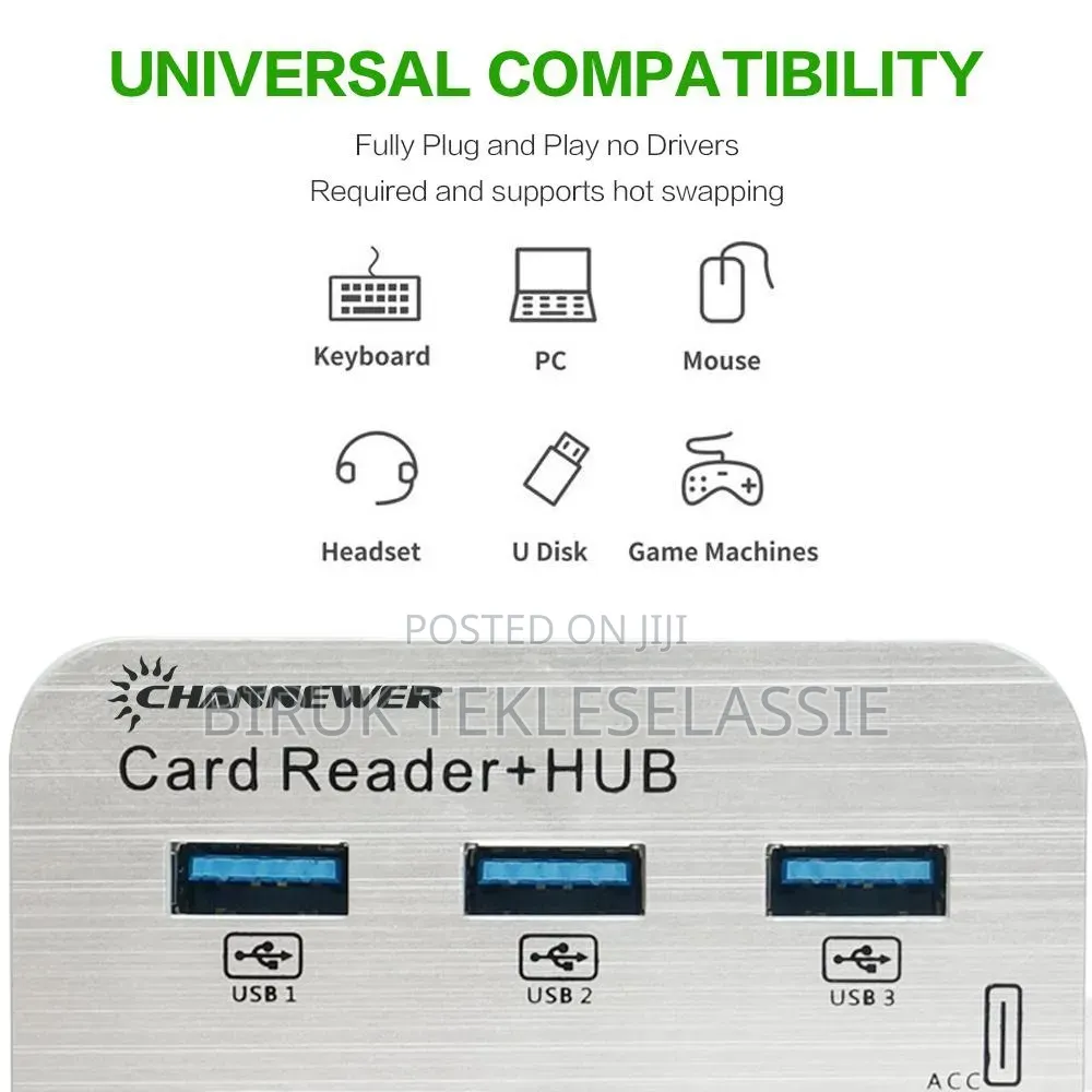7-in-1 Usb Hub Usb 3.0 Card Reader