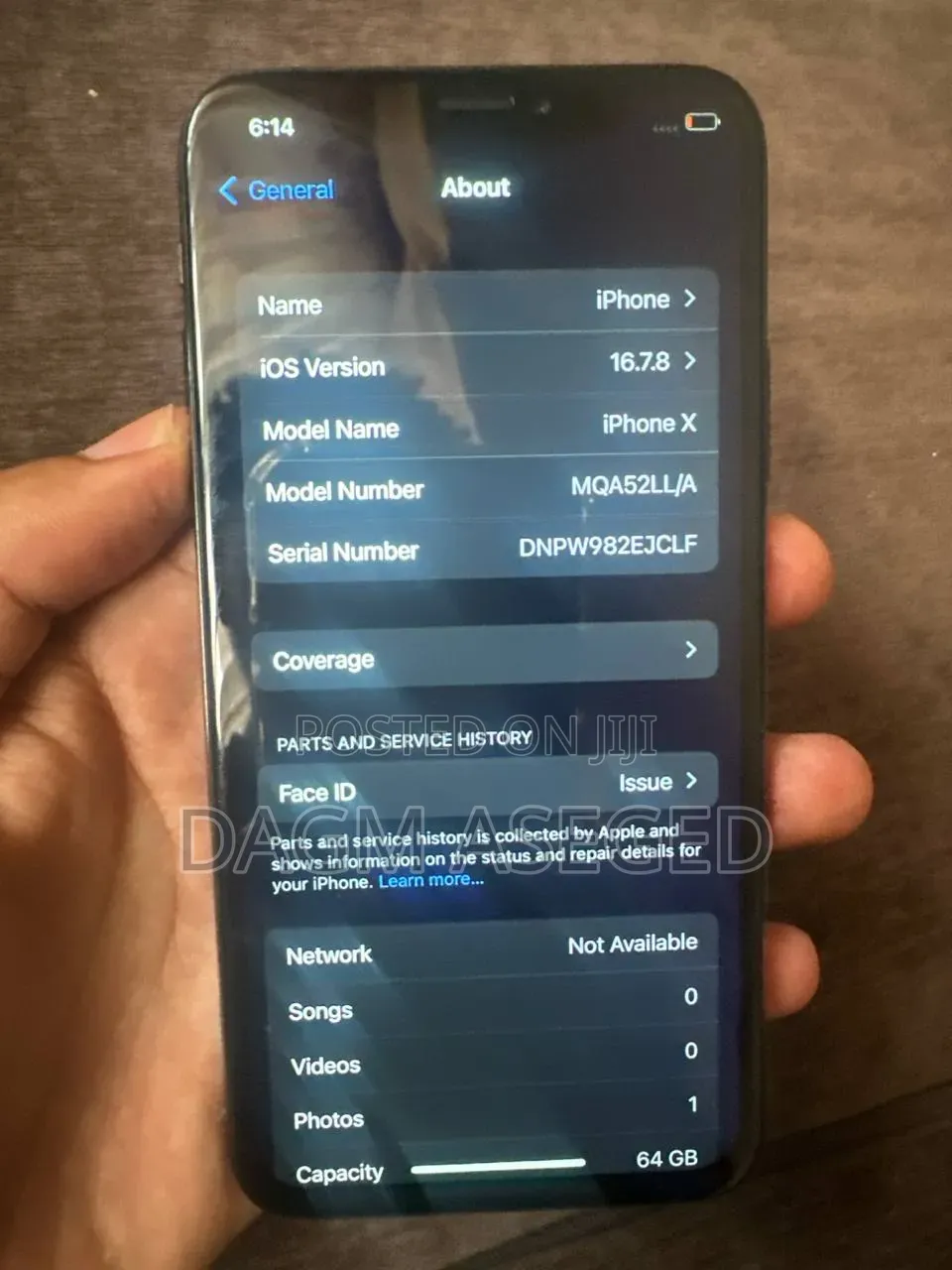 Apple iPhone X 64 GB Black